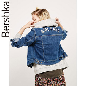 双11提前加入购物车# Bershka 女士背部刺绣牛仔外套 116元