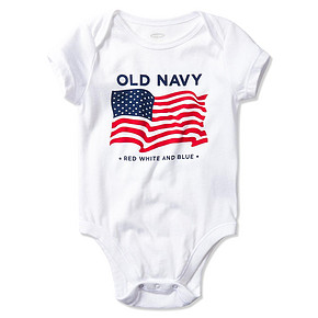 双11提前购物车# Old Navy 婴儿短袖连体衣 9.9元(14.9-5券)