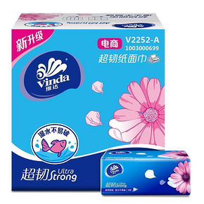 预售倒计时# 维达 超韧抽纸 3层*130抽*18包 39.9元包邮(定金10+尾款29.9)