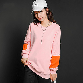 预售倒计时# 七格格  撞色胶印印花加绒卫衣 103.9元(定金15+尾款88.9)