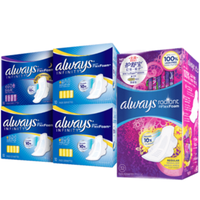 预售倒计时# always 液体卫生巾日用30片+夜用10片 69.9元(10定金+59.9尾款)