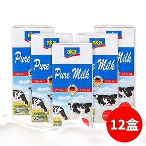 预售倒计时# 麦德龙 aka宜客 3.5%全脂牛奶 1L*12盒 55.8元(定金10+尾款50.8-券5)