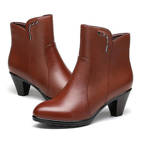 红蜻蜓  冬季职场优雅真皮短靴女 189元包邮(229-40券)