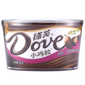 Dove 德芙 原粒榛仁、巴旦木及葡萄干巧克力 200g 折19.9元(199-100)