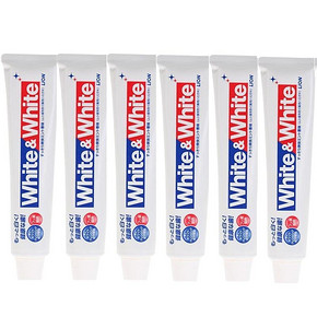 日本 狮王WHITE & WHITE美白牙膏150g*6只装  56元(49+7)