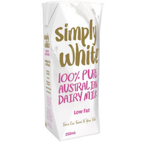 澳洲进口 Simply white 低脂UHT牛奶 250ml*24盒 45.4元(39.9+5.5)