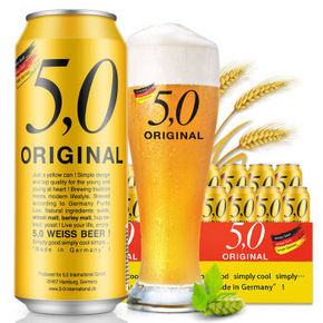 德国 5.0 ORIGINAL 自然浑浊性小麦啤酒 500ml*12听 66元