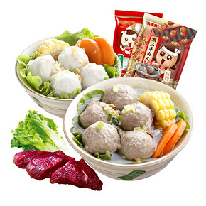 前1分钟半价# 丸子妹 潮汕牛肉丸墨鱼丸 2包   24.5元包邮(49-24.5)