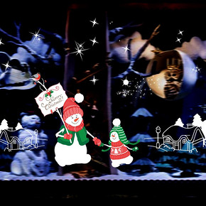 圣诞必备# 旺加福 圣诞节静电玻璃无痕贴纸  2.7元包邮(7.7-5券)