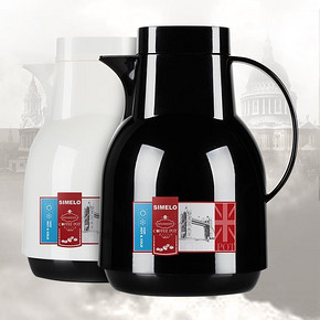 Simelo 玻璃内胆大容量保温壶1L 49元(99-50券)