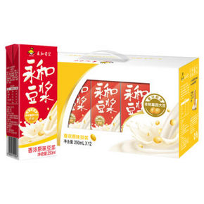 永和豆浆 香浓原味豆浆 250ml*12盒 折19元(38，买1送1)