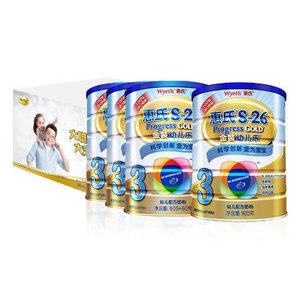 惠氏 S-26金装幼儿乐 婴幼儿配方3段奶粉 960g*3+900g 466元包邮