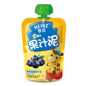 Heinz 亨氏 乐维滋果汁泥 苹果蓝莓 120g 折3.2元(3.8，3件85折)