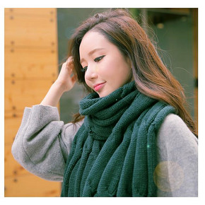 搭配美物# 玥莱茵 韩版加厚长款纯色围巾 14.9元包邮(19.9-5券)