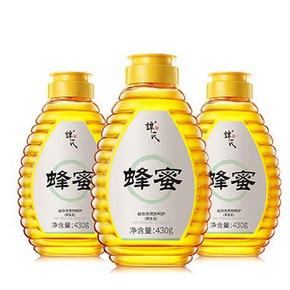 前30分钟半价# 谭氏蜂蜜 百花蜜 430g*3瓶 32.5元包邮(65-32.5)