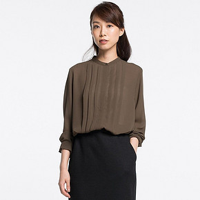 UNIQLO 优衣库 乔其纱细褶衬衫 59元包邮