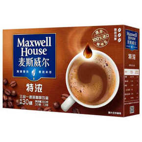 麦斯威尔 特浓速溶咖啡 390g 折20.2元(36.9，199-100券)
