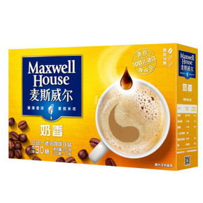 麦斯威尔 奶香速溶咖啡 30条 390g 折20元(39.7，买1送1)
