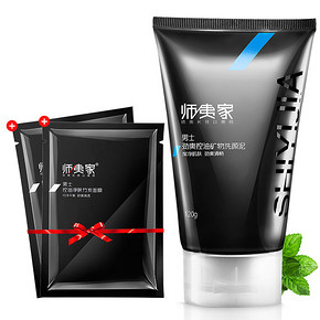 师夷家 男士控油祛痘洗面奶 120g 送面膜2片 9.9元包邮(29.9-20券)