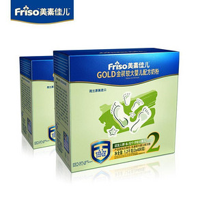 Friso 美素佳儿 金装 较大婴儿配方奶粉 2段 1200g*2件 289元包邮