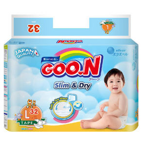 GOO.N 大王 特薄干爽 婴儿纸尿裤 大号L32片 39元