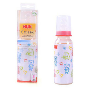 德国 NUK 标准PP彩色奶瓶 240ml 折32.5元(65,2件5折)
