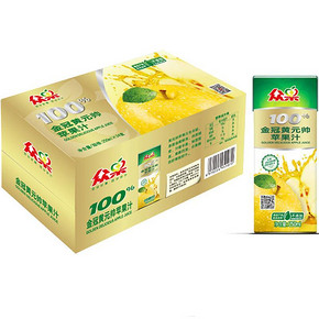 众果 100%纯果汁 金冠黄元帅苹果汁 250ml*24盒 24.8元