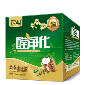 快速除醛# 绿润 醛净化活性炭包2kg共40包 9.9元包邮(24.9-15券)