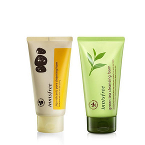 补水控油# Innisfree 悦诗风吟 绿茶洗面奶150ml+火山泥洗面奶150ml  79元包邮