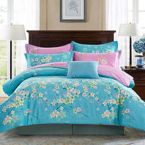 维众家纺 双人全棉四件套 200*230cm 一念花开 99元包邮(199-100券)
