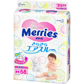 Merries 花王 妙而舒 纸尿裤 M68片 92元(82+10)