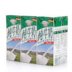 Hochwald 好沃得 全脂牛奶 200ml*6盒 9.9元