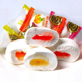 香甜果味#  徐福记 水果夹心棉花糖 500g 16.8元包邮(19.8-3券)