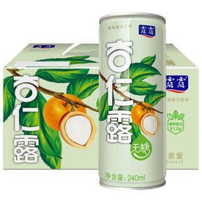 露露 甄选型无糖杏仁露 240ml*12罐 39.9元