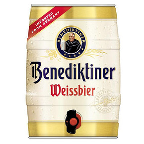 德国进口啤酒 Benedikeiner 百帝王 小麦啤酒 5L 49元