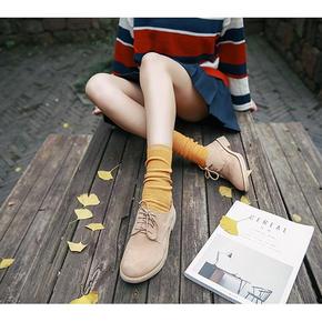 日系少女# 芦琴 复古粗线韩版堆堆袜 折6.5元(双重优惠)
