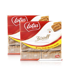 前1分钟半价# Lotus和情 比利时进口焦糖饼干 700g*2包 69.9返34.9元