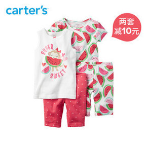 Carter‘s 婴幼儿小猴子西瓜4件套装 59元