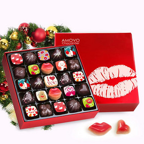 前1小时# amovo 魔吻情人节黑巧克力礼盒装 19点 18.9元包邮(28.9-10)