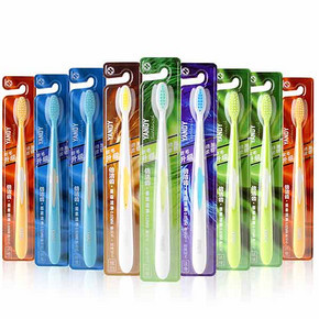 美国严迪 中小头软毛牙刷9支装 19.9元包邮(49.9-30券)