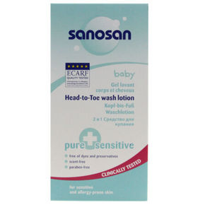 Sanosan 婴幼儿洗发沐浴露 2合1 温和纯敏系列 200ml 22元(39,3件5折)