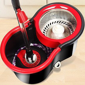 懒人必备# 百家好世 双驱动免手洗拖把桶 49元包邮(59-10券)