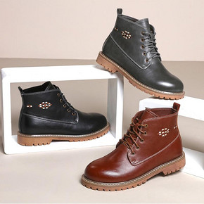 英伦风# 卓诗尼 平跟加绒保暖短靴 149元包邮(169-20券)