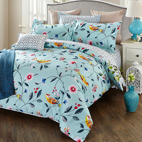 当当优品 纯棉斜纹印花双人四件套 99元包邮