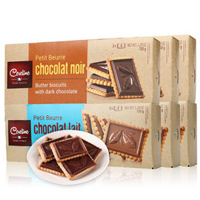 cereline 黄油饼干套装 牛奶巧克力*3+黑巧克*3 83元(88-5券)