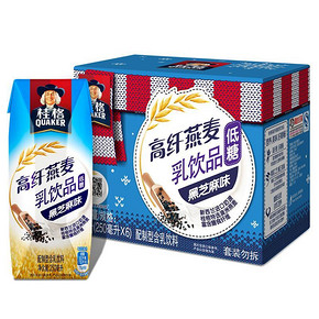 秒杀预告# 桂格 高纤燕麦乳黑芝麻味 250ml*6瓶 19点 1元包邮(限1000件)