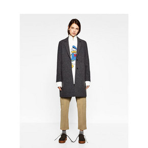 ZARA TRF 女装 隐形接缝大衣 299元包邮