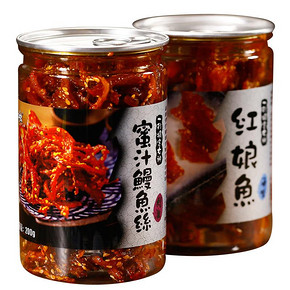 肥啾 蜜汁香辣鳗鱼丝 200g*2罐 19.8元包邮(24.8-5券)