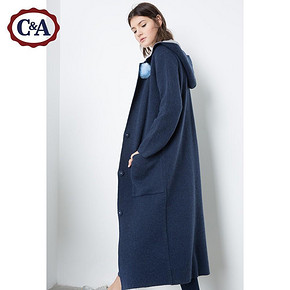 C＆A 女式针织连帽大衣 144元(149-5券)