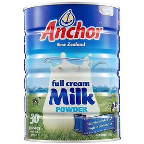 新西兰进口 Anchor 安佳 全脂奶粉 900g罐装 45元